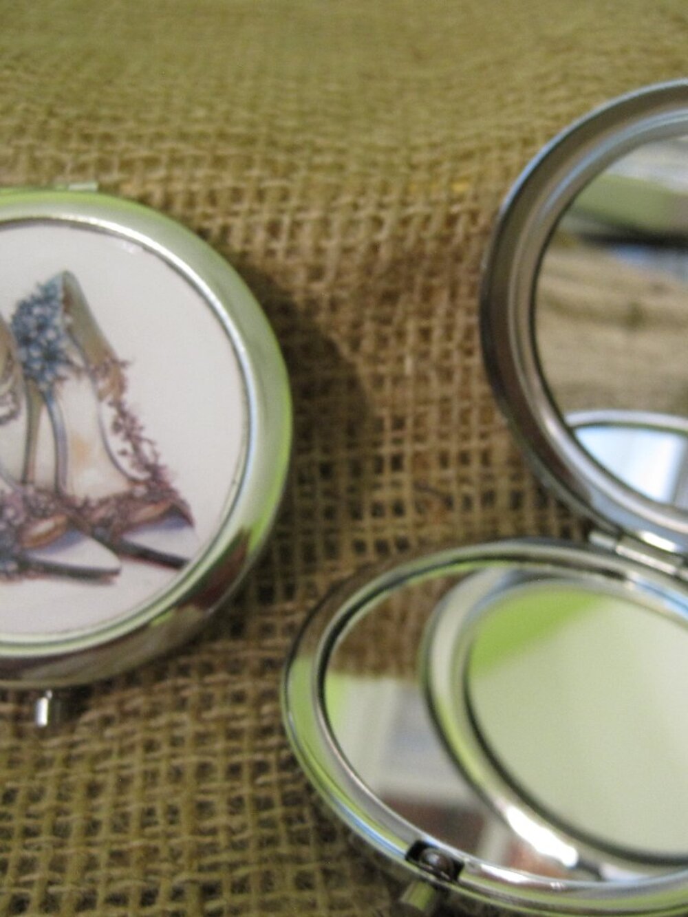 Floral Shoes Themed Compact/Pocket Mirror
